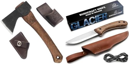 Ax1 Håndsmidd Øks Bsh2 Bushcraft Kniv Stålblad – Fastbladet Kniv – Campingkniv Overlevelseskniv Full Tang  |   Hageøkser Hageøkser Hageøkser