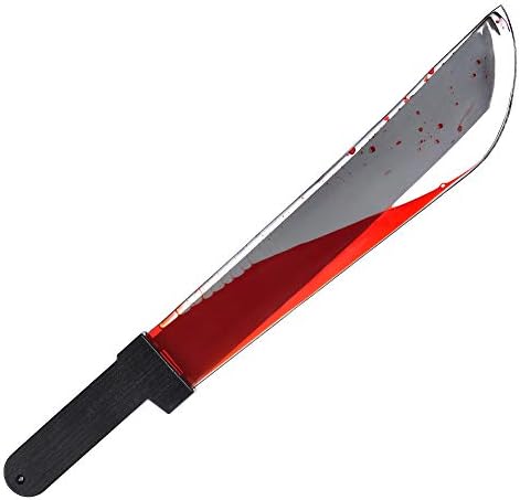 Blødende Machete (21″) – Realistisk Plastprop med Dryppende Blodseffekt – Perfekt for Halloween og Skumle Spøker  |   Hage-macheter Hage-macheter Hage-macheter