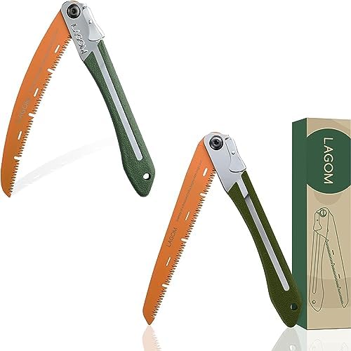 Folding Saw for Cutting Branches – 11,4″ Buet Blad Håndsag Sett, Sk5 Stål, Camping- og Overlevelsesverktøy  |   Hage-sager Hage-sager Hage-sager