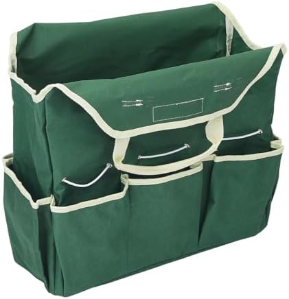 Hageverktøyveske 37 cm x 14 cm x 42 cm Stor Oxford Vanntett med lommer Hage Tote Bag Hageverktøy Organisator Oppbevaringsbæreveske for utendørs menn, Mørkegrønn  |   Hageredskapssett Hageredskapssett Hageredskapssett